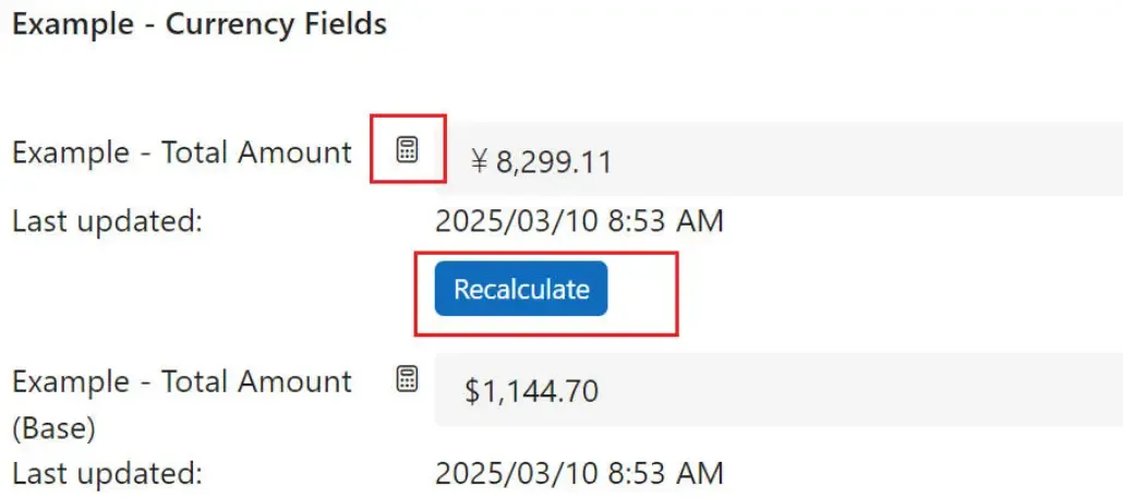 Recalculate