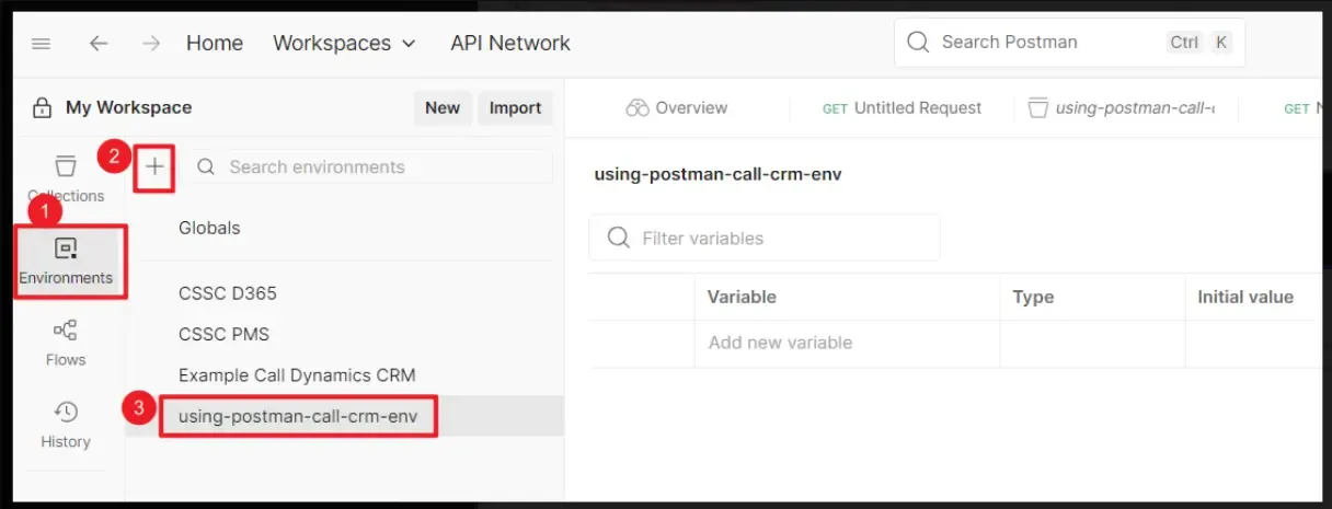 Create Postman Environment