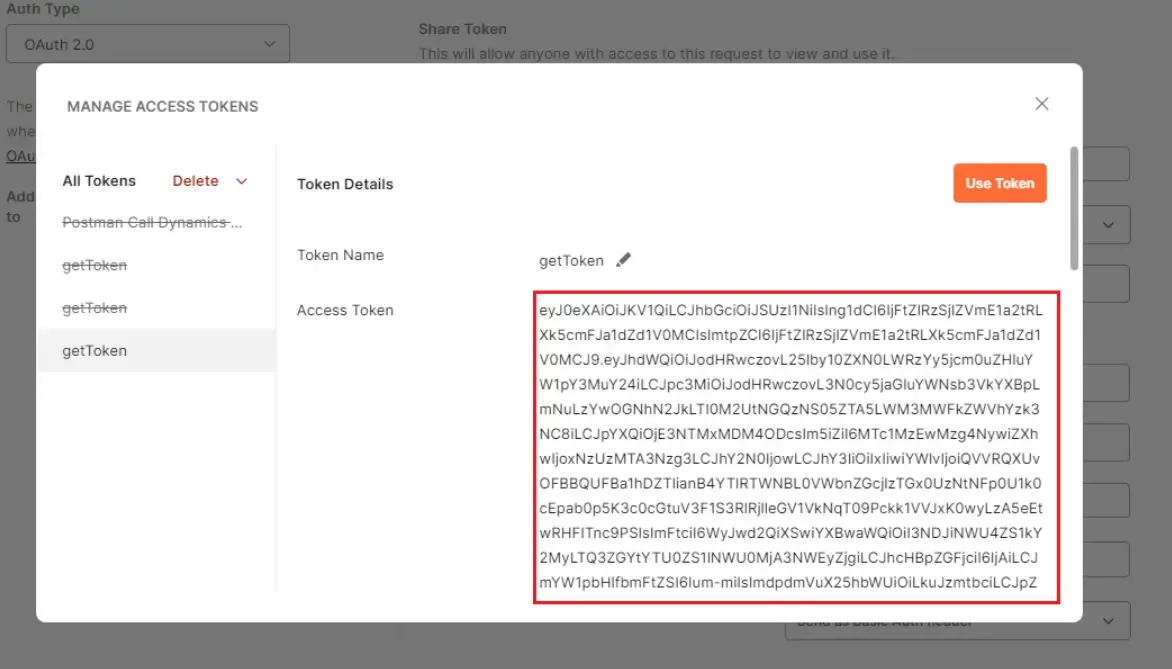 Get Token in Postman