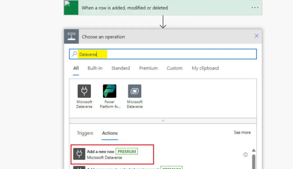 Select Action