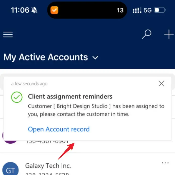 Notification in Mobile Application