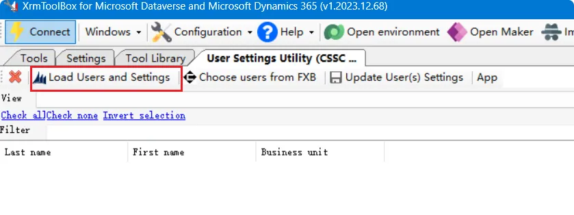 Load User Information